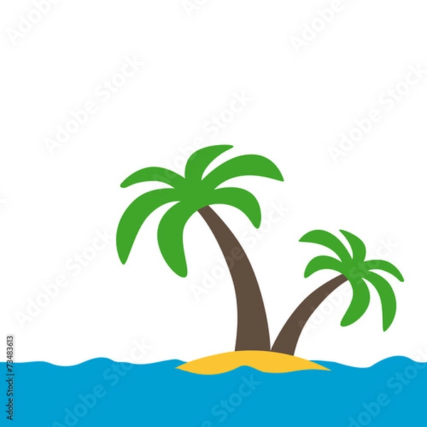 Fototapeta symbol of a tropical island