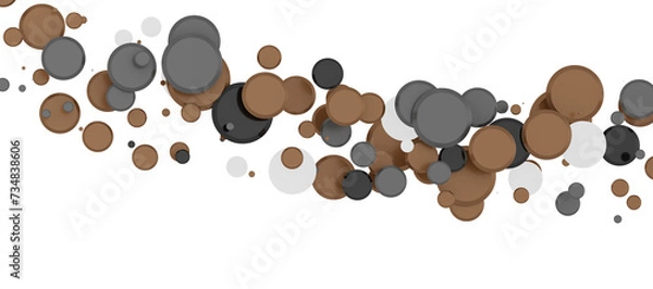Fototapeta Euphoric Eruption: Magnificent 3D Illustration Showcasing Bursting gold Confetti