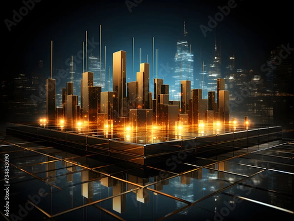 Obraz fire dragon in flame lion art