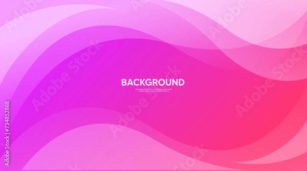 Fototapeta Pink background with lines, Pink banner, abstract background with waves
