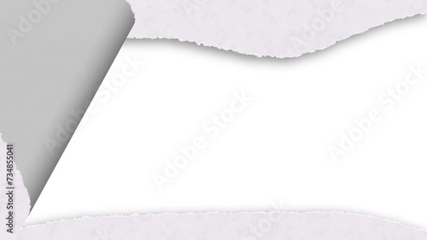 Obraz 紙を破くイラスト（背景透過）のフレーム