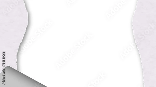 Obraz 紙を破くイラスト_縦（背景透過）のフレーム