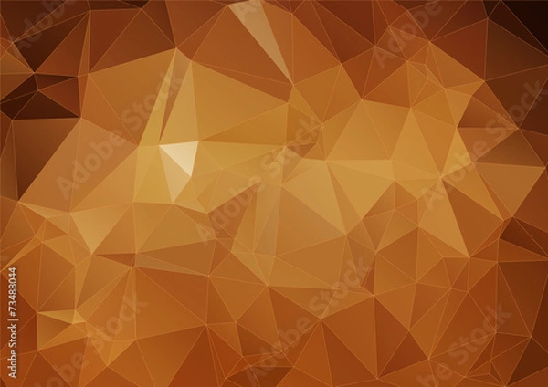 Obraz yellow brown polygonal background