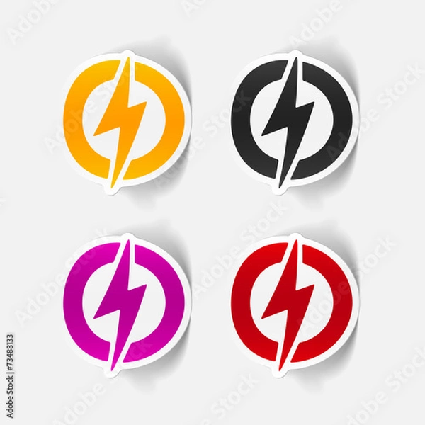 Fototapeta realistic design element: lightning bolt