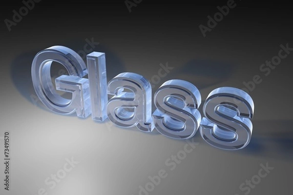 Fototapeta Scritta parola glass