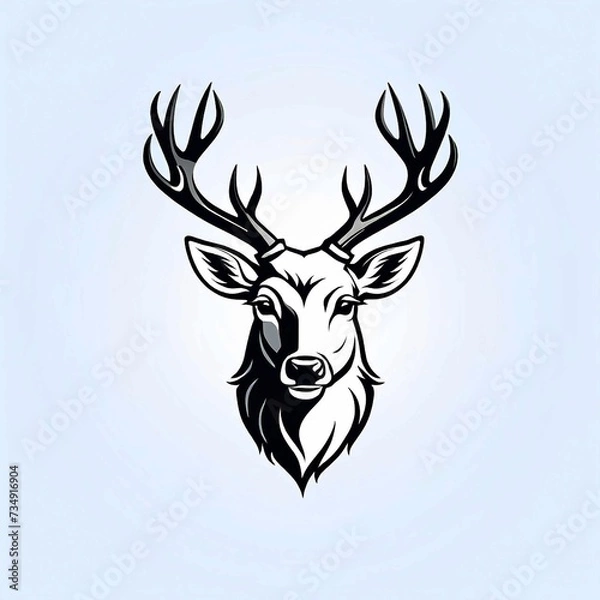 Fototapeta Vector Deer head logo design