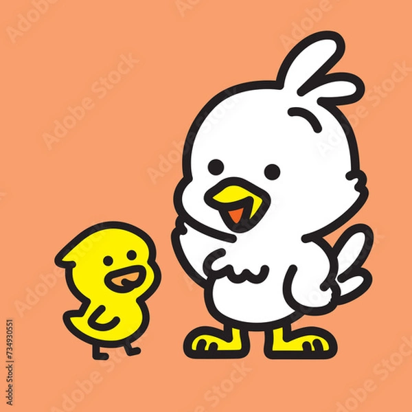 Obraz 可愛いアヒルの兄弟