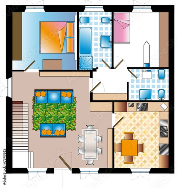 Obraz piantina di casa