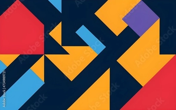 Obraz Colorful geometric abstract background