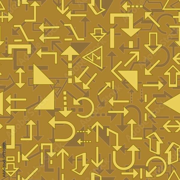 Obraz Seamless vector wallpaper with arrow signs