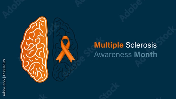 Obraz March is Multiple Sclerosis Awareness Month vector design