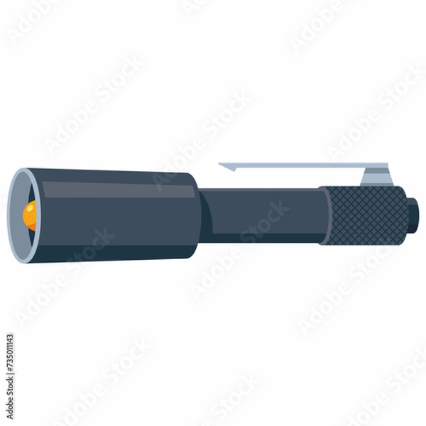 Fototapeta Flashlight vector cartoon illustration isolated on a white background.