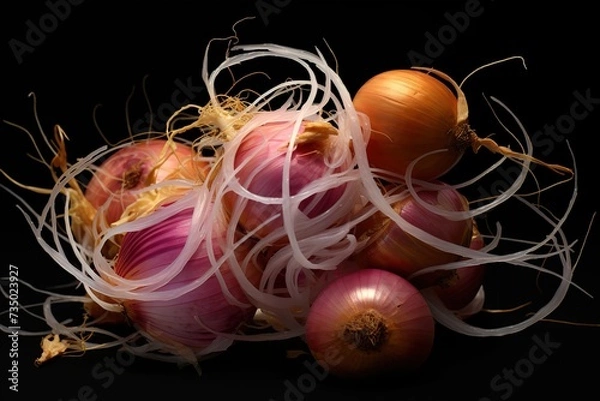 Fototapeta shallots and onions