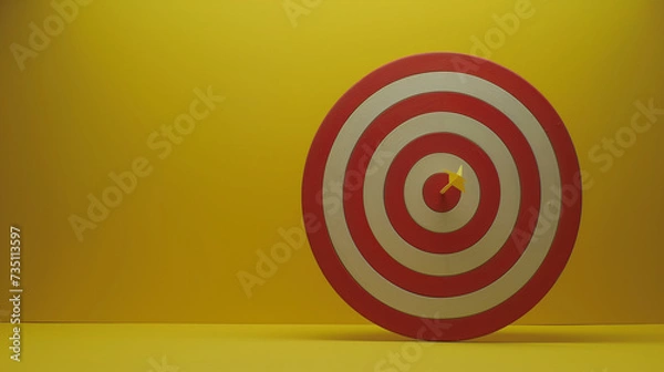 Obraz Business Target Yellow Isolated