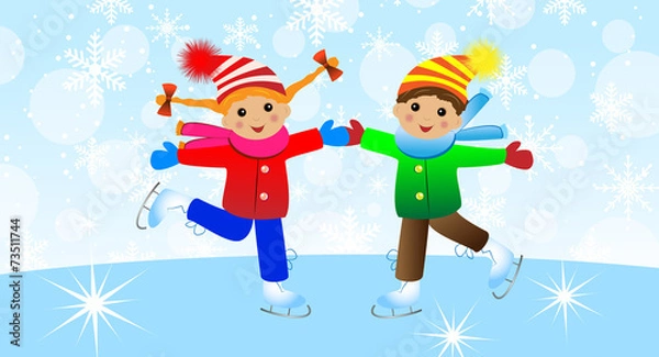 Obraz children on skates