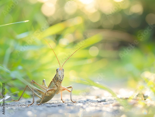 Obraz grasshopper on the grass