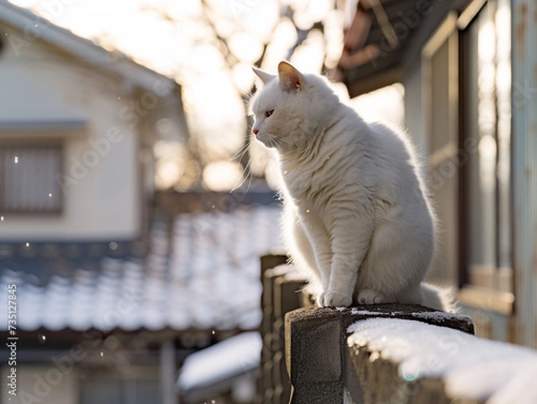 Obraz cat on the roof