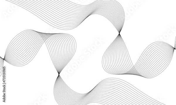 Obraz Background with technology business wavy curve lines. Abstract background with wave curve lines sound, voice and ocean. Frequency sound wave line and technology future concept background.