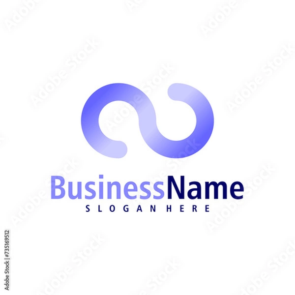 Fototapeta Letter N logo design vector. Creative Initial N logo concepts template