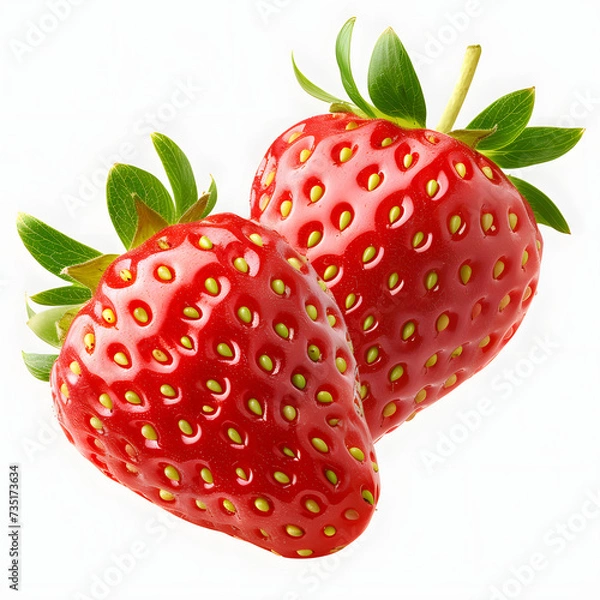 Fototapeta strawberry isolated on white background