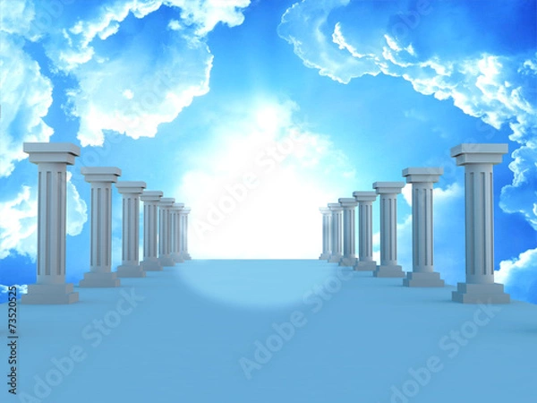 Fototapeta Column tunnel, 3d render