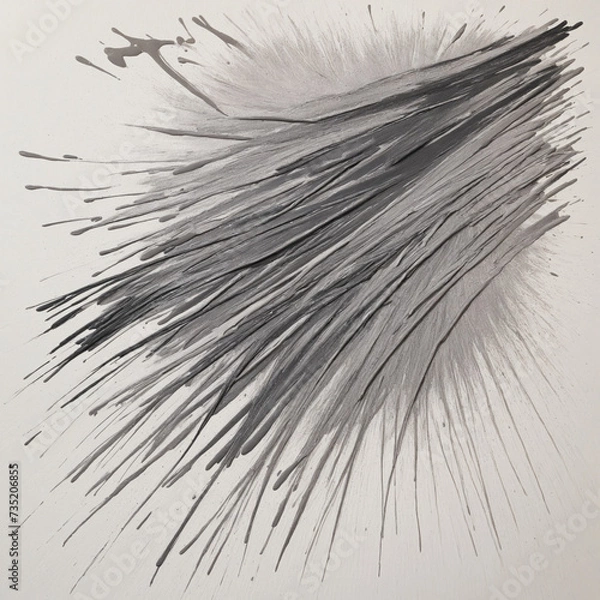 Fototapeta Hand-drawn charcoal sketch on clear PNG backdrop