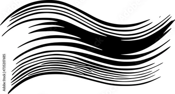 Obraz Paintbrush stroke, brush stroke abstract shape.