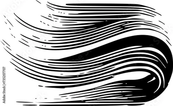 Obraz Paintbrush stroke, brush stroke abstract shape.