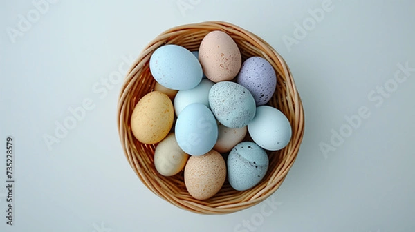 Fototapeta Easter eggs in basket
