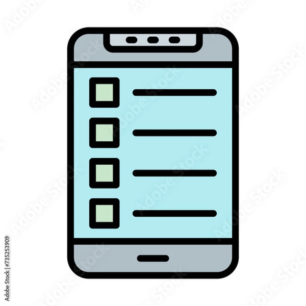 Fototapeta Menu Line Filled Icon