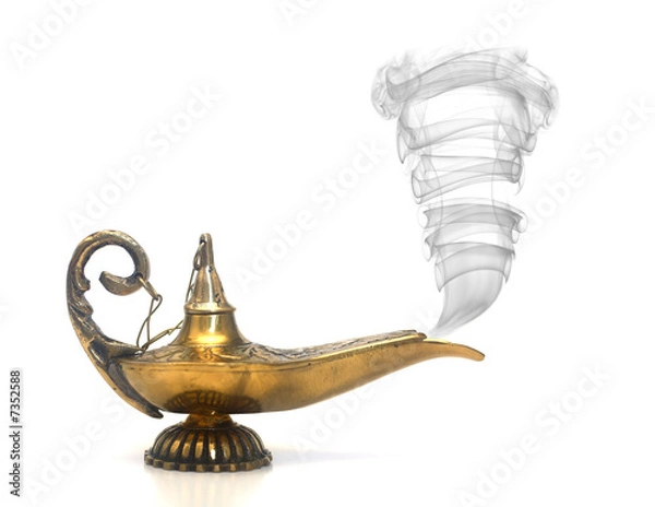 Obraz Smoking Genie Lamp