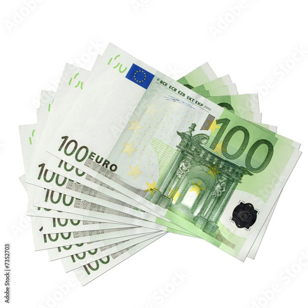 Obraz 100 Euro banknotes, isolated