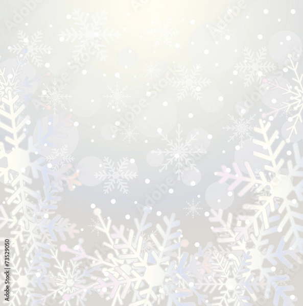 Obraz festive christmas background with snowflakes