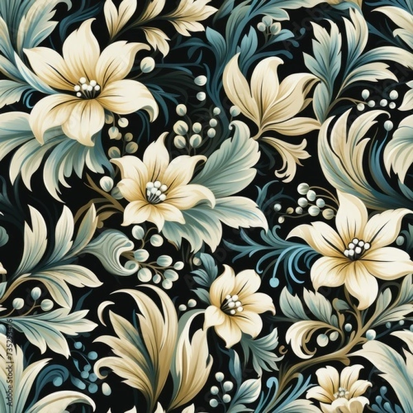 Fototapeta Modern Indonesian Batik Seamless Pattern