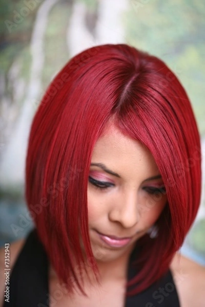 Fototapeta Salon Style Hair Cut - Red Hair