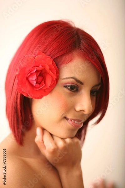 Obraz Contemplative Female Red Head