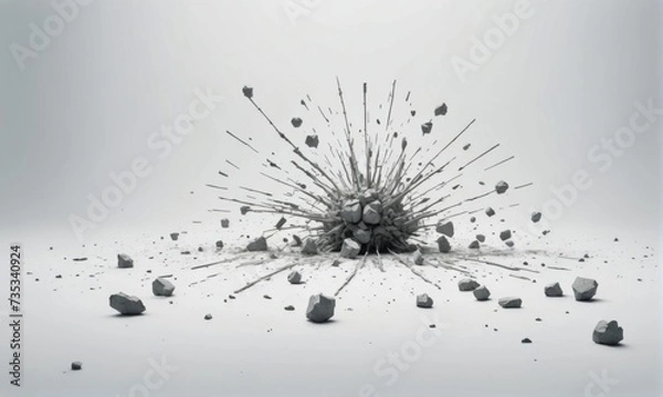 Obraz Abstract Surreal Explosion: Dynamic Artistic Interpretation