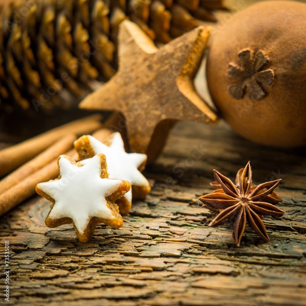 Fototapeta Weihnachtliches Gebäck Zimtsterne