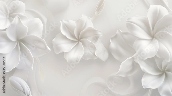 Fototapeta minimalist and elegant white desktop wallpaper