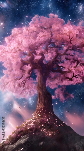 Fototapeta sakura Tree galaxy