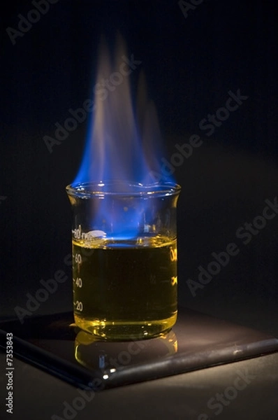 Obraz A beaker with a flammable liquid