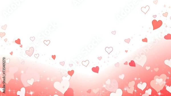 Fototapeta Romantic Hearts In Flight