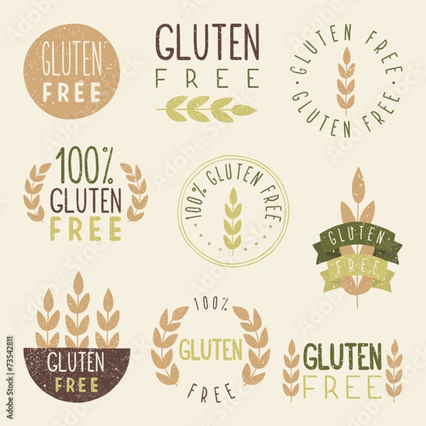 Obraz Gluten free labels.