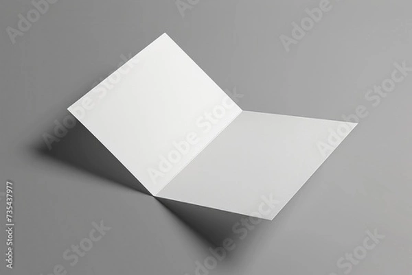 Fototapeta Crisp Origami: An Artful Composition of White Paper on a Muted Canvas. Generative AI.