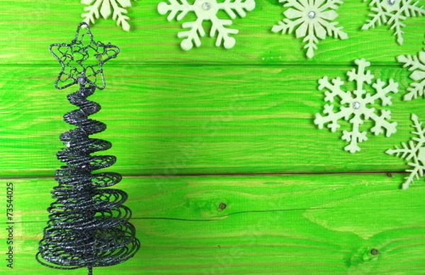 Obraz choinka wśród gwiazdek