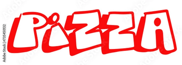 Obraz Pizza Graffiti Art, isolated