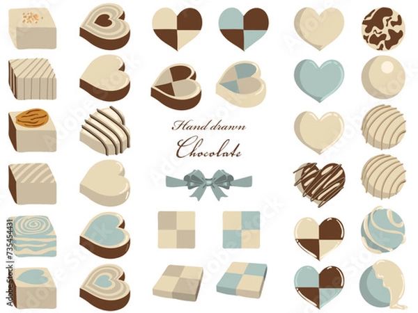 Fototapeta いろんなチョコレートセット