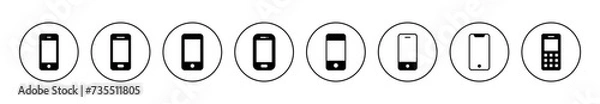 Fototapeta Phone icon set vector. Call sign and symbol. telephone symbol