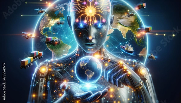 Obraz AI Supply Chain Integration: Future Logistics with Neural Pathways