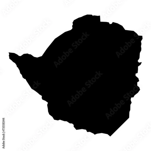 Fototapeta Mapa wektorowa mapy Zimbabwe